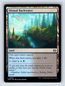 Dismal Backwater #254 Regular Land MTG 2025 Tarkir: Dragonstorm (TDM) - Image 1