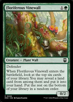 Floriferous Vinewall Commander: Modern Horizons 3 NM MTG Non-Foil - Image 1