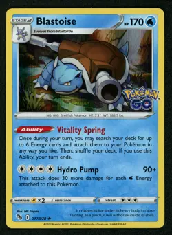 2022 Pokemon GO Blastoise Holo 017/078 MINT PACK FRESH! - Image 1