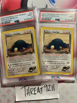 Pokemon - Gym Heroes Rocket's Snorlax 33/132 First Edition PSA 9 - Image 2