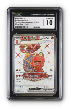 POKEMON Magcargo ex 191/167 Sv06: Twilight Masquerade Holo CGC 10 - Image 1