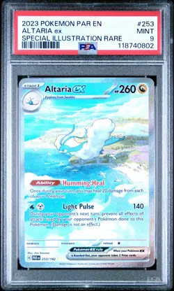 2023 POKEMON PAR EN-PARADOX RIFT SPECIAL ILLUSTRATION RARE #253 ALTARIA EX PSA 9 - Image 1