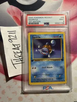 Pokemon - Team Rocket Squirtle 68/82 First Edition PSA 9 - Image 1