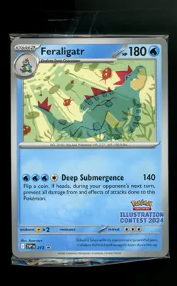 SEALED Pokemon 2024 Illustration Contest Promo Feraligatr Pikachu Toxtricity ex - Image 1
