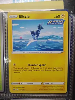 Pokemon Blitzle 050/198 Chilling Reign TCG 2021 Unplayed Rapid Strike English - Image 1