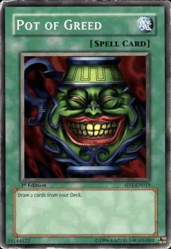 Pot Of Greed - 1st Edition SD3-EN019 - HP - YuGiOh - Image 1