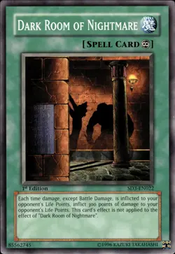 Dark Room Of Nightmare - 1st Edition SD3-EN022 - NM - YuGiOh - Image 1