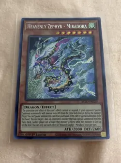 Yugioh TCG Heavenly Zephyr - Miradora BLVO-EN029 Secret Rare 1st Edition NM-Mint - Image 1