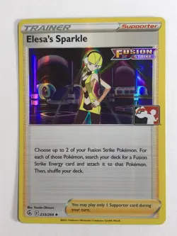 Pokemon Card Fusion Strike Prize Pack Holographic Elesa's Sparkle 233/264 NM - Image 1