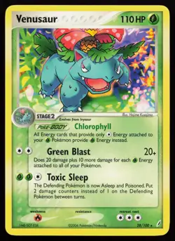 Venusaur 28/100 Rare Crystal Guardians Pokemon Card - Image 1
