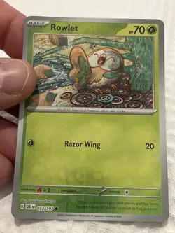 Rowlet - 013/197 - Reverse Holo - Obsidian Flames - Nm - Pokemon Card - Image 1