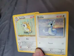 Dratini 26/102 Raticate 40/102 Base Set MP Unlimited Uncommon Pokemon Card WOTC - Image 5
