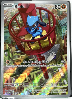 Riolu - MEP 010 Pokemon Mega Evolution Black Star Promo Card Sealed w/dividers - Image 1