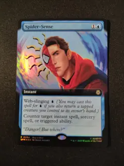 MTG Spider-Man Spider-Sense 0284 Extended Art Foil Buy-a-Box Promo NEW - Image 1
