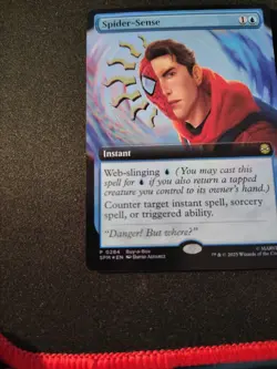 MTG Spider-Man Spider-Sense 0284 Extended Art Foil Buy-a-Box Promo NEW - Image 3