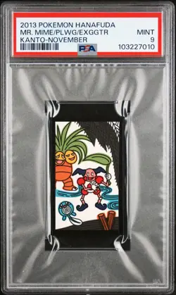2013 POKEMON HANAFUDA KANTO NOVEMBER EXEGGUTOR/MR. MIME/POLIWAG PSA 9 - Image 1