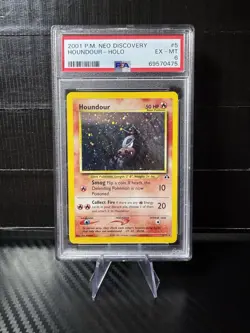 Houndour 5/75 *Swirl* Neo Discovery Holo Rare Pokemon TCG Vintage PSA 6 - Image 1