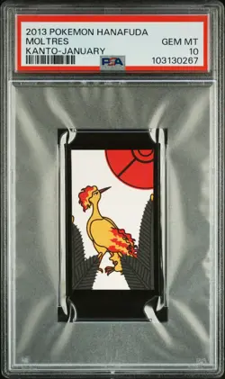 2013 POKEMON HANAFUDA KANTO JANUARY MOLTRES PSA 10 - Image 1