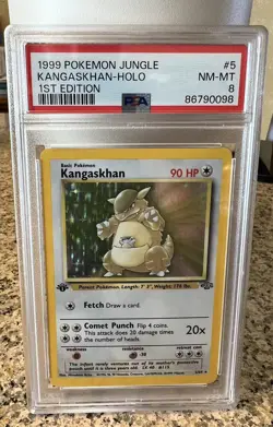 KANGASKHAN 1999 POKEMON JUNGLE 1ST EDITION HOLO #5/64 - PSA 8 - Image 1