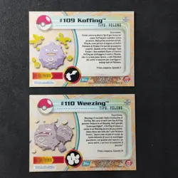 Koffing #109 Weezing #110 _ Pokemon Topps Series 2 _ Italiano _ Nearmint - Image 4