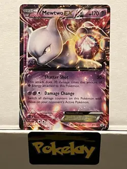 Pokemon TCG Mewtwo EX XY Black Star Promos XY107 Holo Promo - Image 1