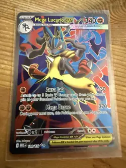 Pokemon TCG Mega Lucario EX 160/132 Full Art Mega Evolutions Near Mint NM - Image 1