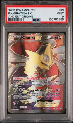 2015 Giratina Ex 93/98 Full Art Pokemon XY Ancient Origins PSA 9 Mint Ultra Rare - Image 1