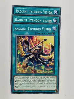 Yu Gi Oh - 3x DOOD-EN063 Radiant Typhoon Vision - Common - Image 1