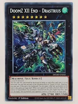 Yu Gi Oh - DOOD-EN045 DoomZ XII End - Drastrius - Secret Rare - Image 1