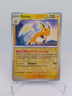 Pokemon TCG Raichu Scarlet & Violet-151 026/165 Reverse Holo Rare Card - Image 1