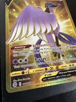 Pokemon Card - Galarian Articuno V Gold Brilliant Stars 181/172 Holo - Mint/NM - Image 2