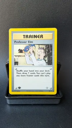 Professor Elm #096/111 1st Edition Neo Genesis Pokemon Card LP - Image 1