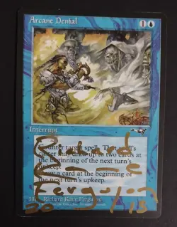 MTG - Magic: The Gathering - Arcane Denial (Sword) - ALL (LP) (SIGNED) - Image 1