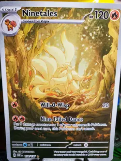 Pokemon TCG Ninetales 199/197 Illustration Obsidian Flames Set NM/M Full Art _ - Image 4
