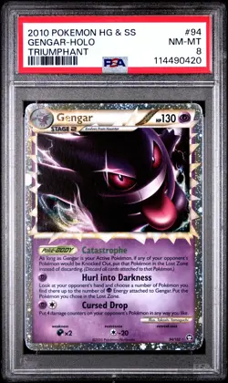 2010 POKEMON TRIUMPHANT GENGAR PRIME #94 ULTRA RARE PSA 8 NM #114490420 - Image 1