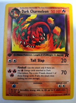 Vintage 2000 Pokemon TCG Team Rocket 1st Edition Dark Charmeleon NM 32/82 P-15 - Image 1