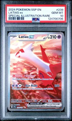 2024 Pokemon Surging Sparks Latias EX #239 SIR PSA 10 GEM MINT - Image 1