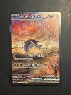 2023 Pokemon Scarlet & Violet Great Tusk EX Illustration 246 /198 Full Art Holo - Image 1