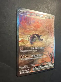 2023 Pokemon Scarlet & Violet Great Tusk EX Illustration 246 /198 Full Art Holo - Image 2