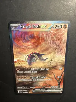 2023 Pokemon Scarlet & Violet Great Tusk EX Illustration 246 /198 Full Art Holo - Image 5