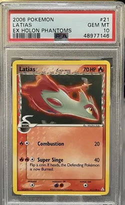 2006 POKEMON EX HOLON PHANTOMS 21 LATIAS PSA GEM MINT 10 - Image 1
