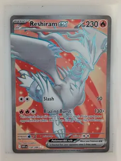 Reshiram ex Full Art Ultra Rare 158/086 White Flare Pokemon TCG Pack Fresh - Image 1