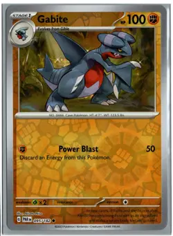 Pokemon TCG Paradox Rift - Gabite 95/182 - Reverse Holo Common - Image 1