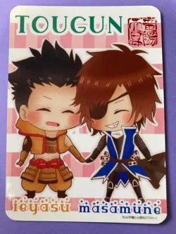 Samurai Warlord Sengokukenran-Choco Card Ieyasu & Masamune Bandai Japanese F/S - Image 2