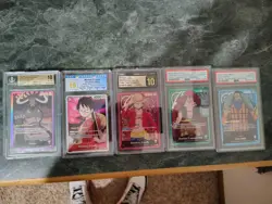 One Piece Monkey D Luffy Super Pre-Release ST01-001 CGC Pristine 10 + Other Card - Image 1