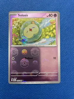 Solosis 037/ 086 2025 Pokemon S&V Black Bolt Poke Ball Holo Card NM+ - Image 1