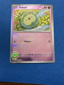 Solosis 037/ 086 2025 Pokemon S&V Black Bolt Poke Ball Holo Card NM+ - Image 3