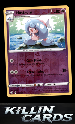 Reverse Holofoil Hattrem 084/192 Pokemon Uncommon SWSH02: Rebel Clash Card NM - Image 1