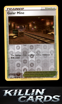 Reverse Holofoil Galar Mine 160/192 Pokemon Uncommon SWSH02: Rebel Clash Card NM - Image 1