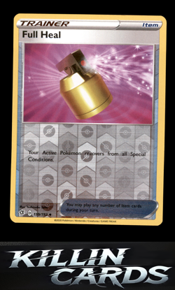 Reverse Holofoil Full Heal 159/192 Pokemon Uncommon SWSH02: Rebel Clash Card NM - Image 1